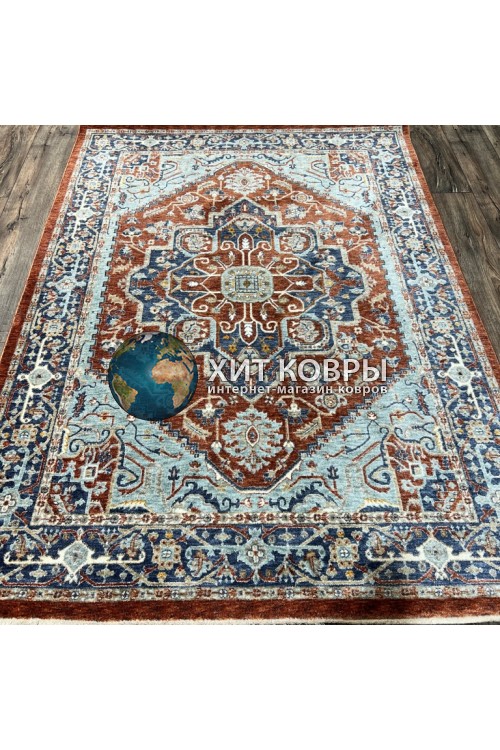 Турецкий ковер Mystic lux 09969 Коричневый-голубой